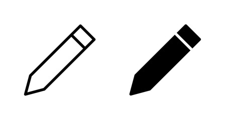 Pencil icon vector isolated on white background. Pencil vector icon