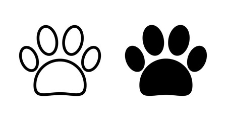 Paw icon vector isolated on white background. Paw Print icon
