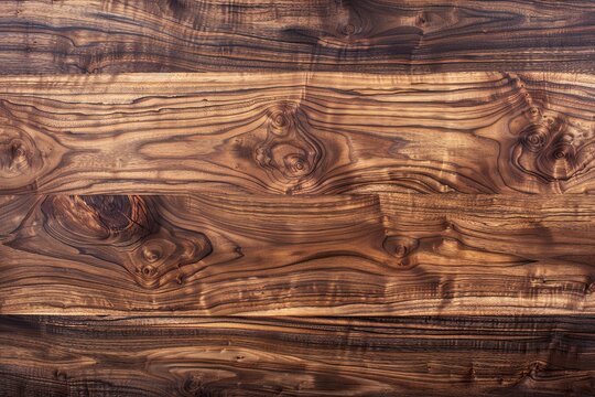 Nature-Inspired Walnut Wood Panel and Table: Detailed Grain Patterns Spotlighted