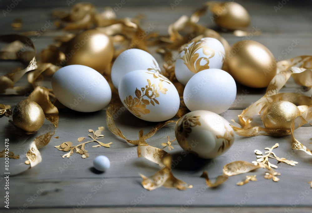 Poster realistic ornament white elegant happy callidraphy design background vector minimalistic eggs trendy
