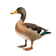 Obraz premium Standing mallard duck isolated on transparent background