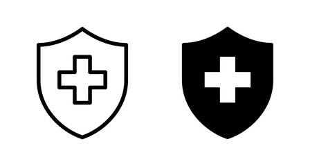 Obraz premium Health insurance icon vector isolated on white background. Insurance health document icon