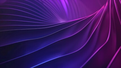 Fototapeta premium Abstract purple and pink neon lines on dark background creating sense of motion