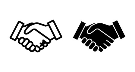 Business handshake icon vector isolated on white background. Handshake icon vector. contract agreement. Trust icon vector. Deal. Done. partnership icon