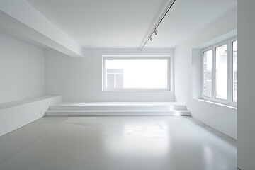 Minimalist Gallery: White Space with Natural Light, Photo Studio Design