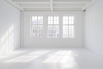White Space Gallery: Minimalist Studio Showcasing Contemporary Architecture and Product Photography on Clean Background