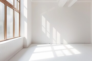 Fototapeta premium White Space Studio: Minimalist Design Showcasing Contemporary Architecture and Portfolios