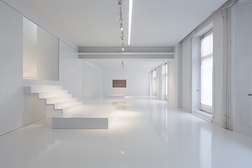Minimalistic White Space: Contemporary Open Design Gallery in a Clean & Airy Apartment