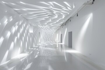 Minimalist White Space: Sculptural Lighting Gallery Showcase