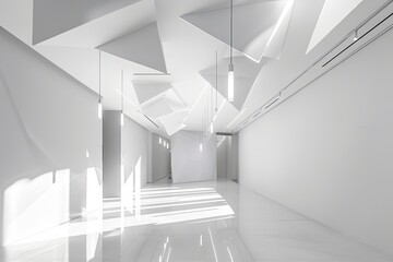 Minimalistic White Space: Sculptural Lighting Gallery Showcase