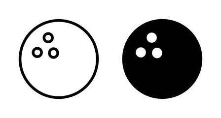 Bowling game Pin Icon vector isolated on white background. Bowling icon, ball and pin