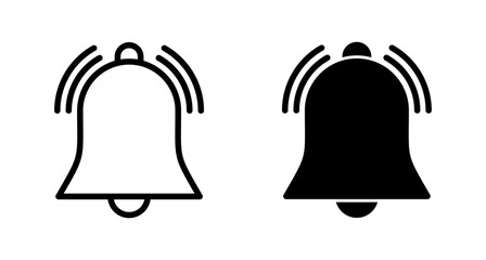 Bell Icon vector isolated on white background. Notification symbol. Bell vector icon