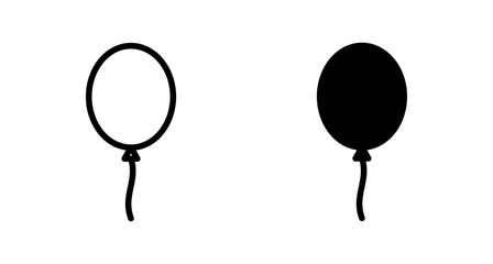 Balloon icon vector isolated on white background. party balloon icon decoration birthday vector. Balloon vector icon