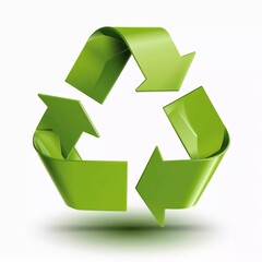 Obraz premium Beautiful 3d recycling symbol vector illustration