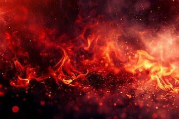Abstract motion fire particles