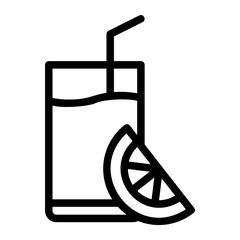 fruit juice line icon