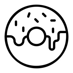 doughnut line icon