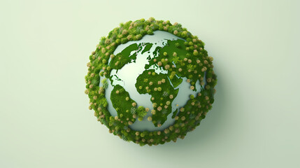 green earth made of leaves