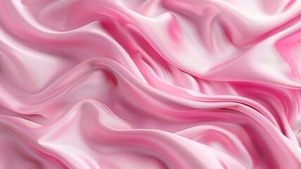 Obraz premium Gentle waves in silky pink and white fabric