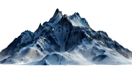 Fototapeta na wymiar portrait Mountain isolated on white background