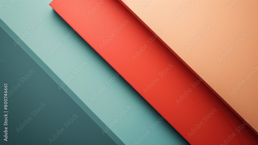Poster abstract image of colored paper sheets with geometric layout