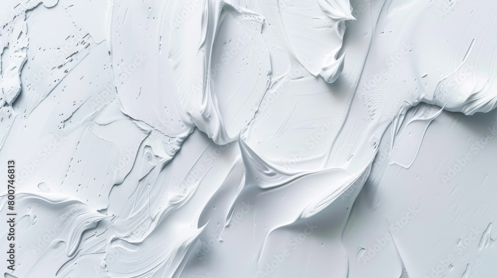 Poster white creamy texture with dynamic strokes and swirls