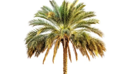 Fototapeta na wymiar portrait tree palm isolated on white background