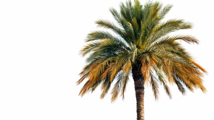 portrait tree palm isolated on white background