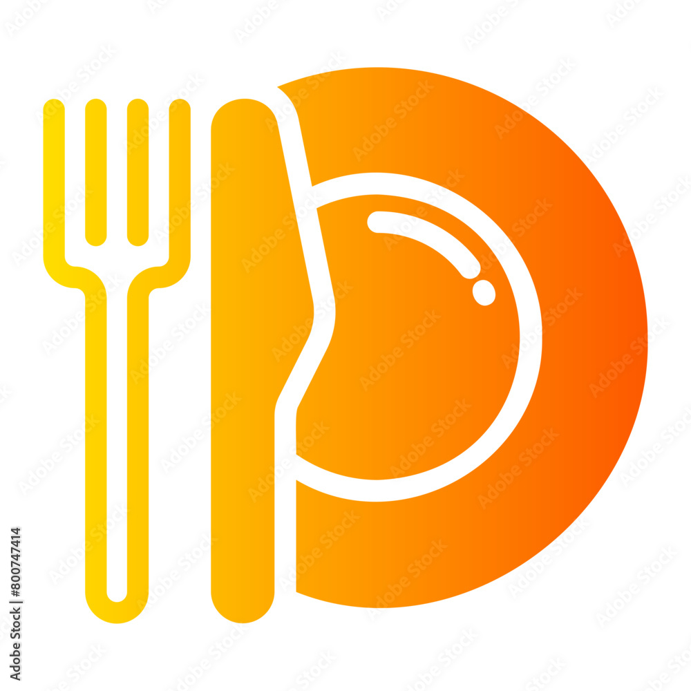 Sticker plate gradient icon