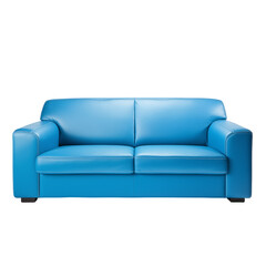 Blue couch isolated on transparent background