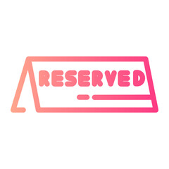 reserved gradient icon