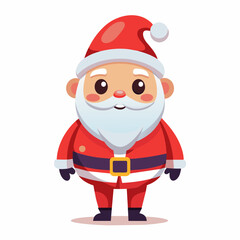 santa claus with a bag, santa claus vector illustration with white background