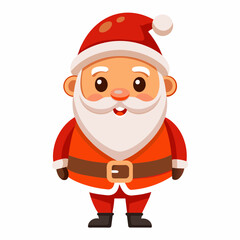 santa claus with a bag, santa claus vector illustration with white background