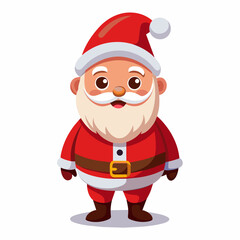 santa claus with a bag, santa claus vector illustration with white background