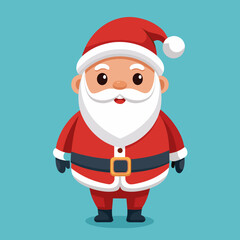 santa claus with a bag, santa claus vector illustration with white background