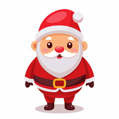 santa claus with a bag, santa claus vector illustration with white background