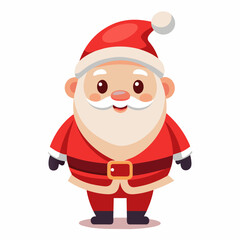santa claus with a bag, santa claus vector illustration with white background
