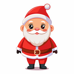 santa claus with a bag, santa claus vector illustration with white background