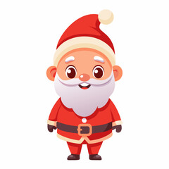 santa claus with a bag, santa claus vector illustration with white background