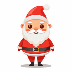 santa claus with a bag, santa claus vector illustration with white background