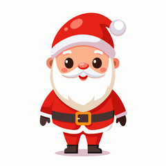 santa claus with a bag, santa claus vector illustration with white background
