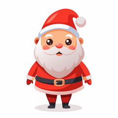 santa claus with a bag, santa claus vector illustration with white background