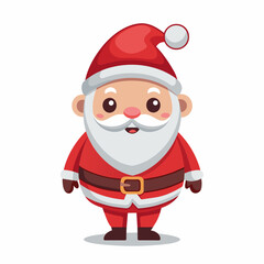 santa claus with a bag, santa claus vector illustration with white background