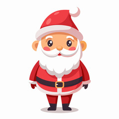 santa claus with a bag, santa claus vector illustration with white background