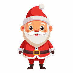 santa claus with a bag, santa claus vector illustration with white background