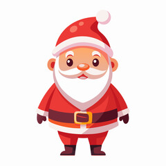 santa claus with a bag, santa claus vector illustration with white background