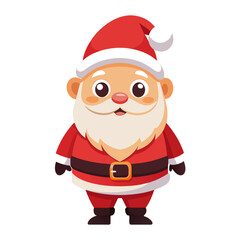 santa claus with a bag, santa claus vector illustration with white background