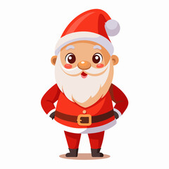 santa claus with a bag, santa claus vector illustration with white background