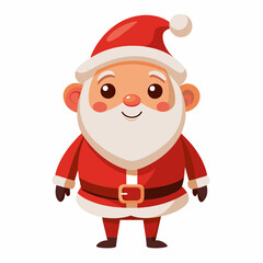 santa claus with a bag, santa claus vector illustration with white background