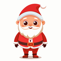 santa claus with a bag, santa claus vector illustration with white background